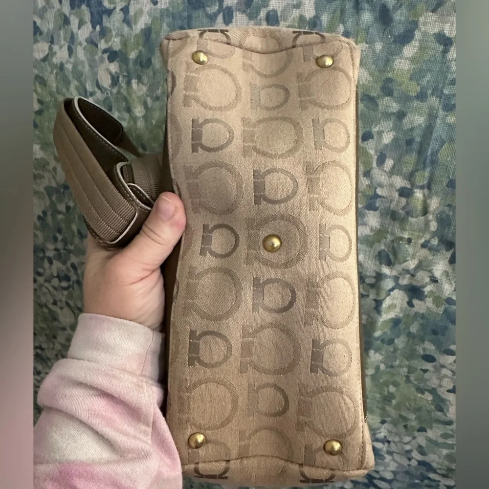 Salvatore Ferragamo Gancini Canvas Tote - Picture 8 of 10